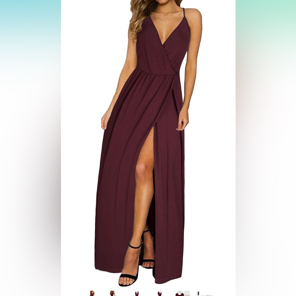 Small burgundy maxi dress